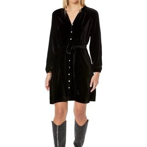 Black Faherty “vintage silk velvet Naomi dress”. XS